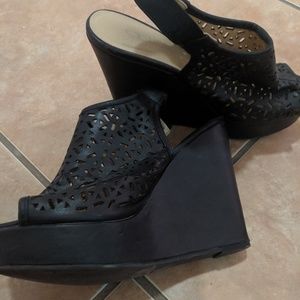 Black wedges. Size 8.5!